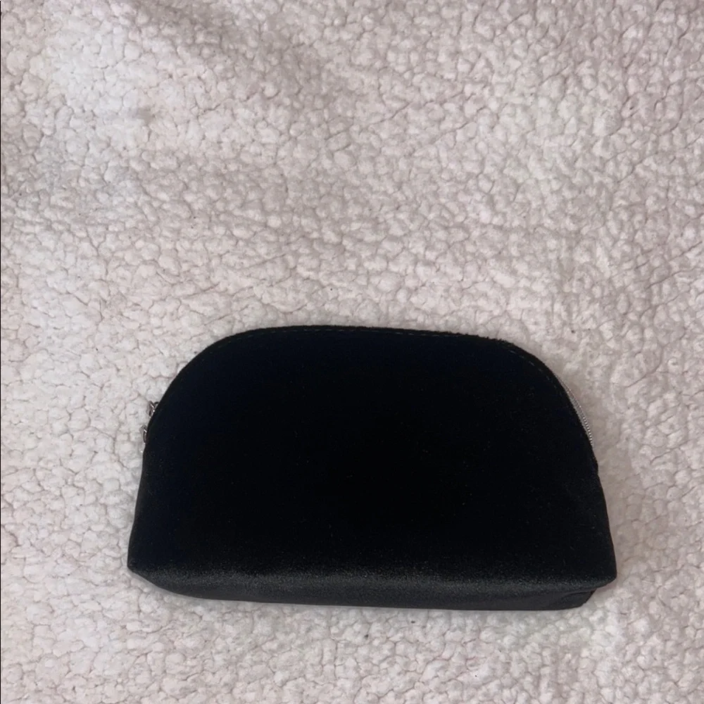 Dior Black velvet and Silver Cosmetic Bag Sleek Minimalist Design